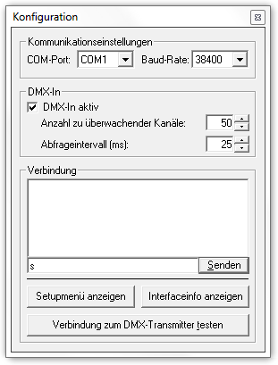 Abbildung 10:Aktivierung der DMXIn Funktion des DMX4All-Plugins