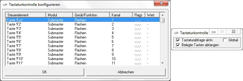 Die Tastatursteuerung