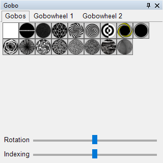 Abbildung 7:Darstellung des Gobo-Panels.