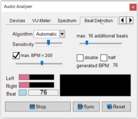 Abbildung 5:Audio Analyser - BeatDetection