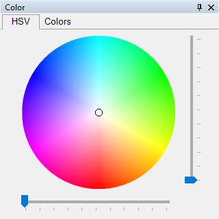 Abbildung 3:Darstellung des Farbkreises im Color-Panel.
