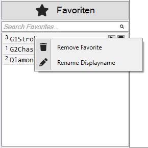 Abbildung 6:Kontextmenü eines Favoriten.