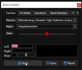 Abbildung 1.2:Audio Analyser Plugin Dark