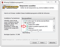 Abbildung 3:Auswahl bei der Winamp Installation