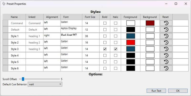 Abbildung 5:Options-Fenster des Textbuch Plugins.